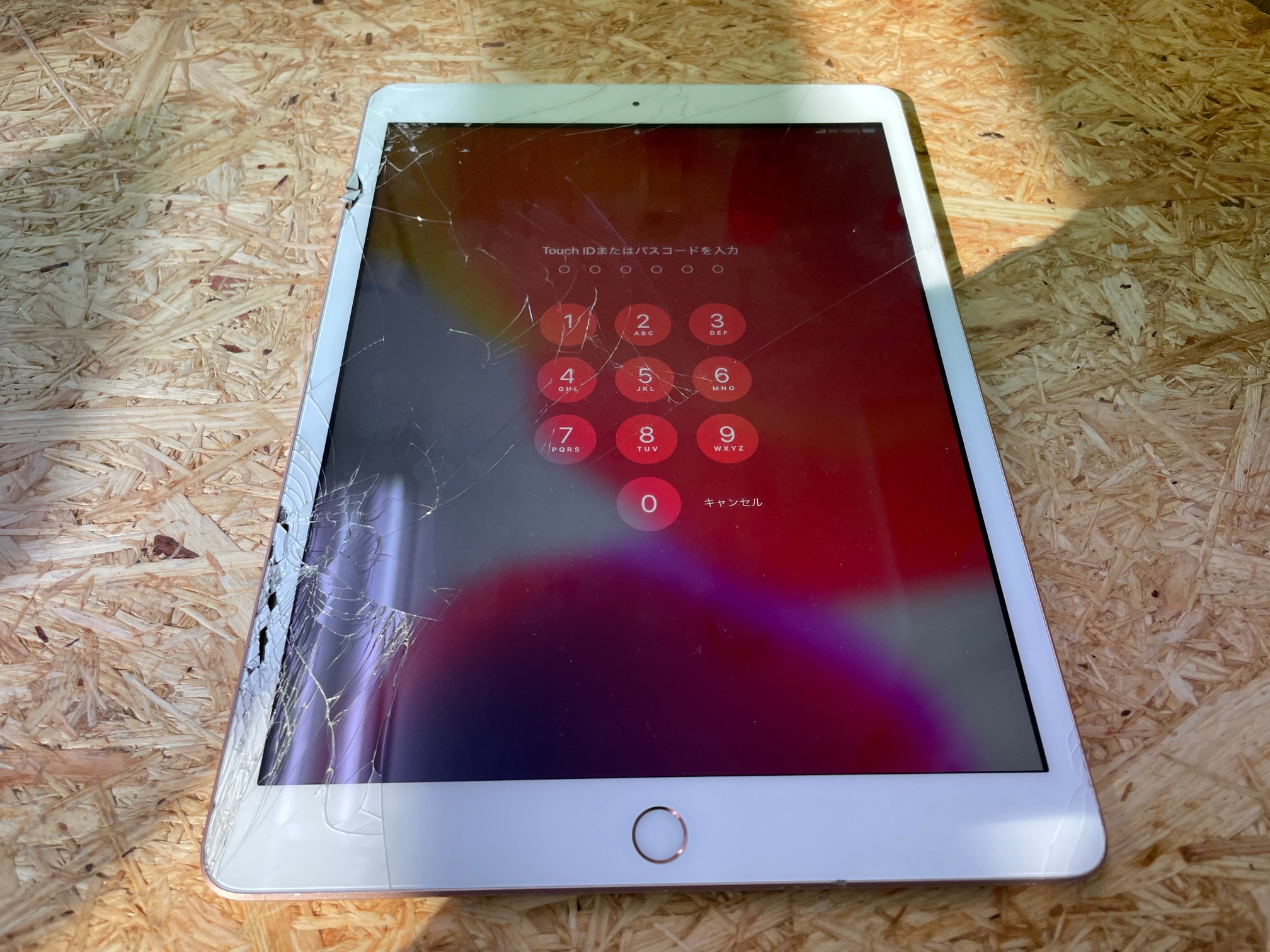 iPad本体 画面ひび割れあり（iPad Air2の画面がバッキバキに割れたけど 
